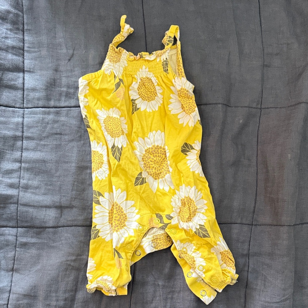 Carter's Bright Yellow Sunflower Romper